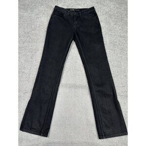 Grlfrnd Jeans Womens 24 28x31 Black Hailey‎ Coated Low Rise Slim Boot Slit